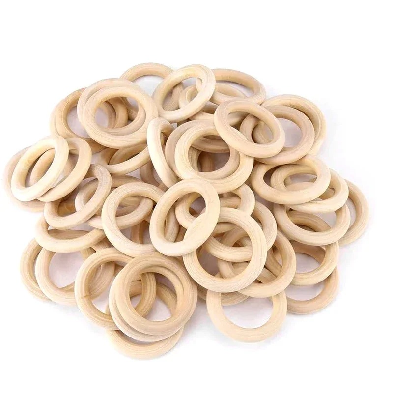 Woodworking Joint Types - 20pcs 30mm Unfinished Smooth Wooden Macrame