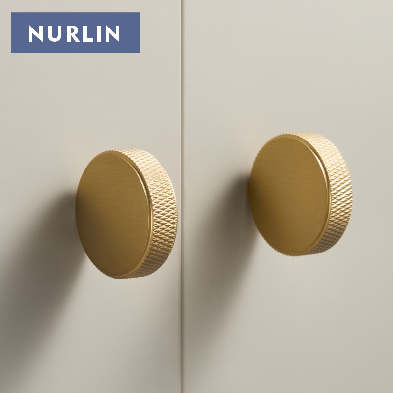 Woodworking Novel - Nurlin New Solid Brass Knurled Round