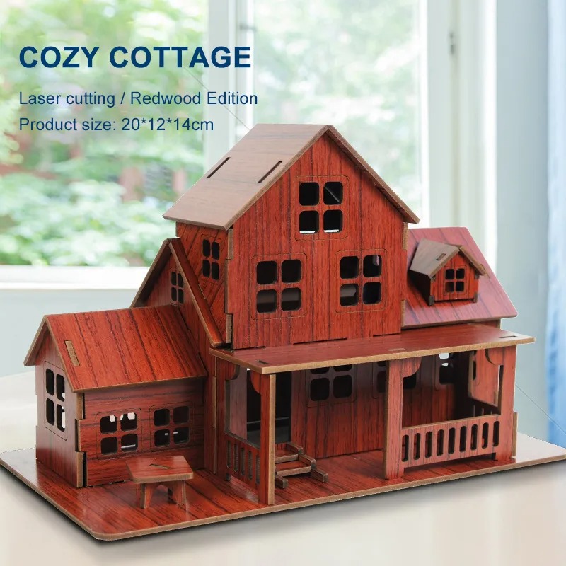 Woodworking Diy Projects - 3D Wooden Puzzle Model GamesCozy Cottage