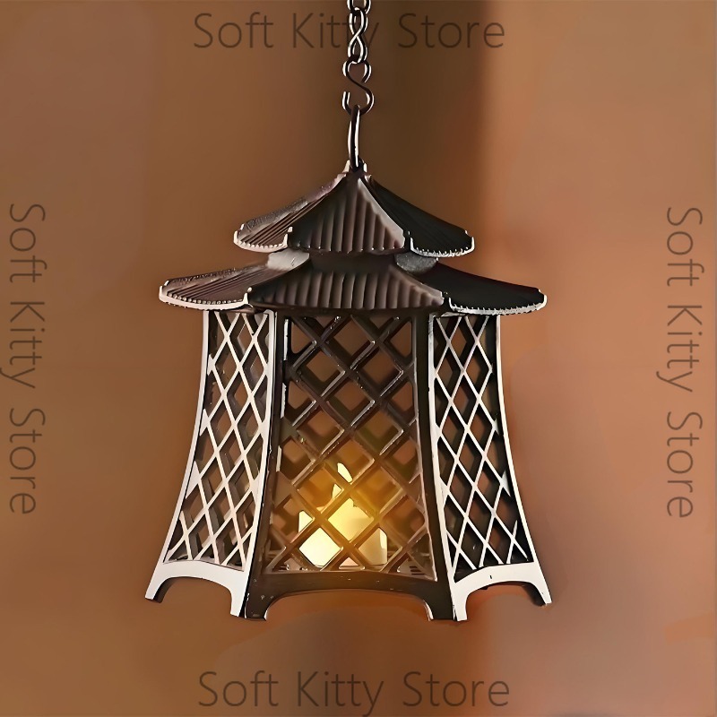 Zen Woodworking - Cast iron lamp hollow candlestick chandelier