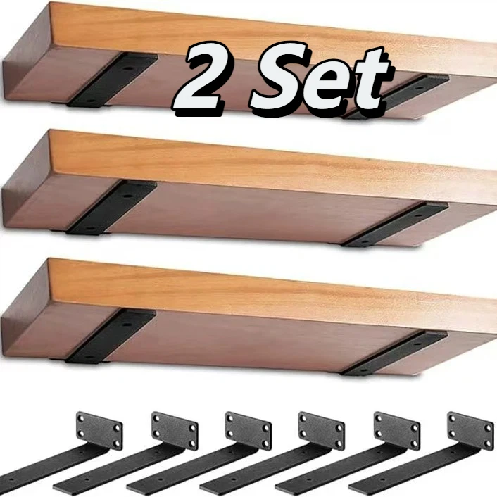 Woodworking Book - 2Sets Heavy Duty Floating Shelf Brackets
