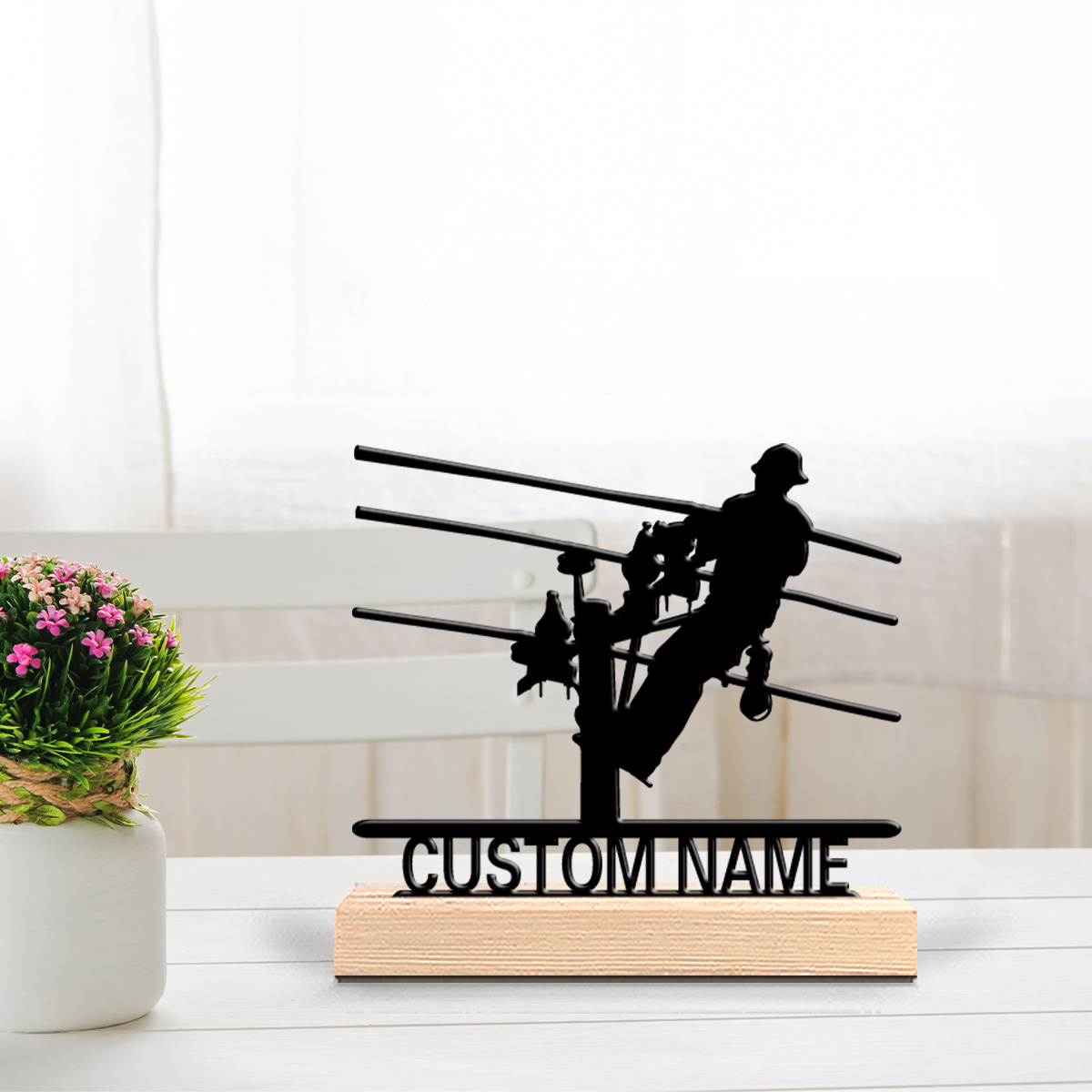 Woodworking Laser - 1pc Stylish Personalized Custom Electrician Metal