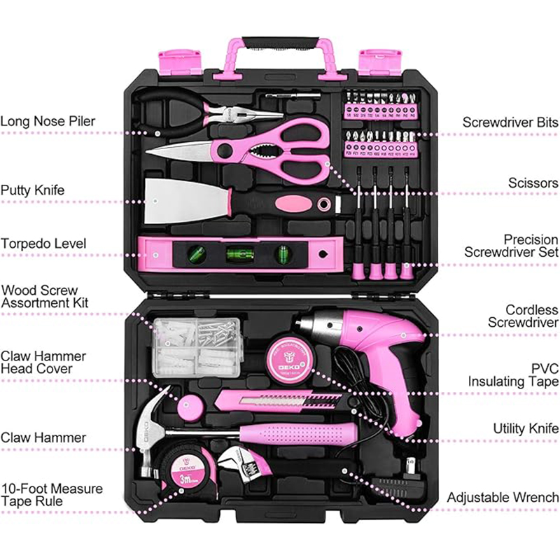 DEKO DKMT98-GP Pink 98 Piece T - Woodworking Hammer ulasan dan harga