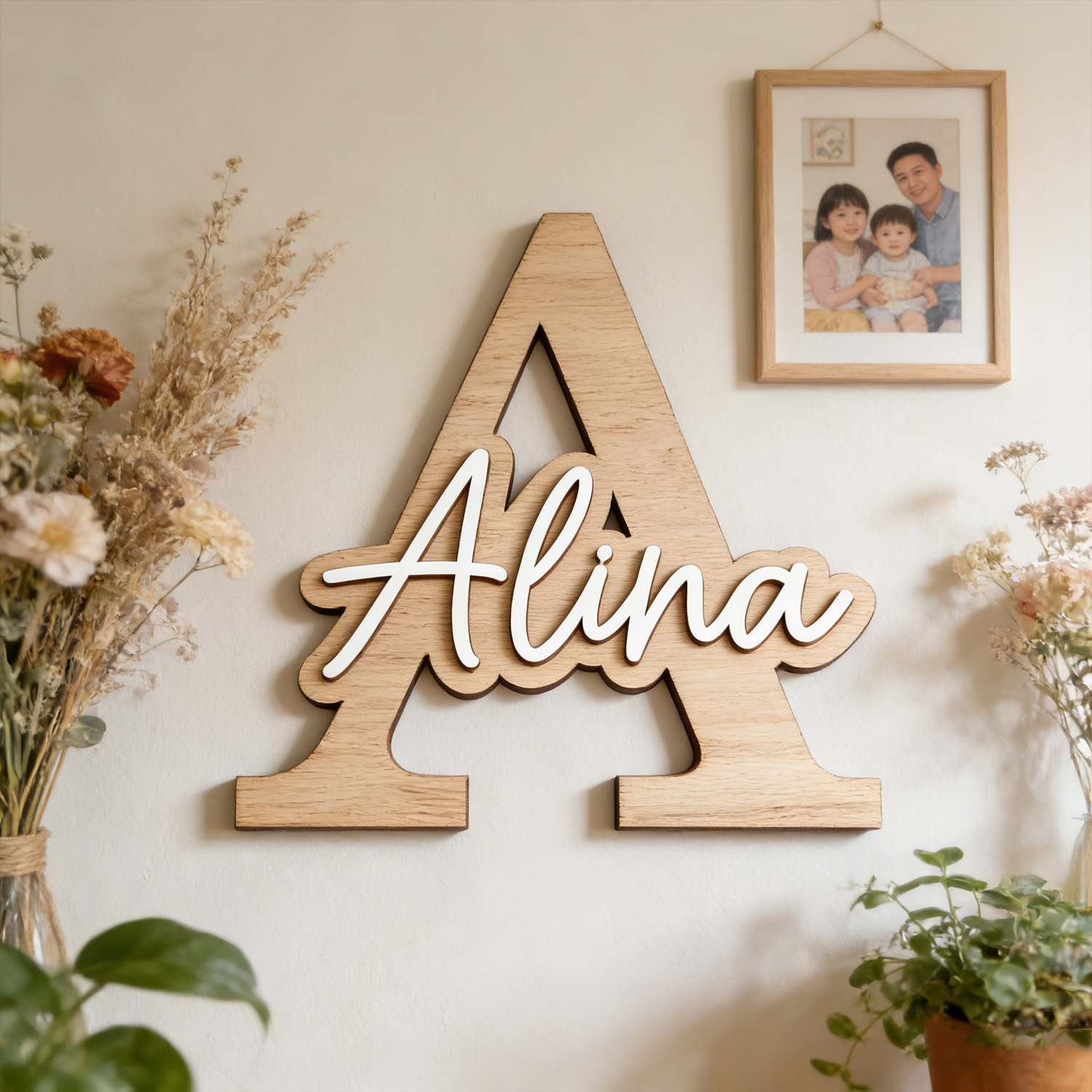 1pc Customizable Wooden Letter - Woodworking Laser ulasan dan harga