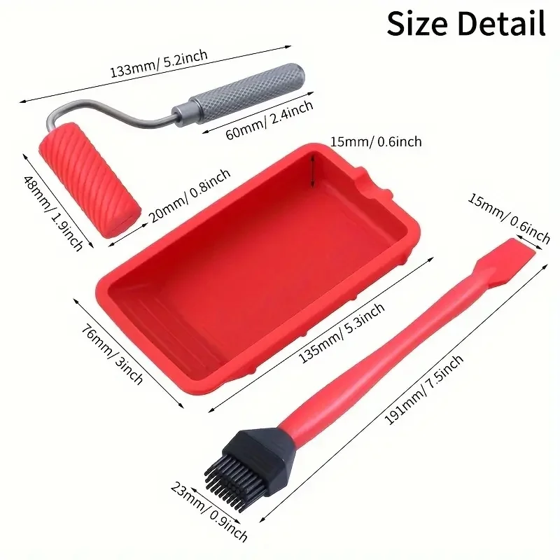 Silicone Glue Roller with Tray - Woodworking Glue Roller ulasan dan harga