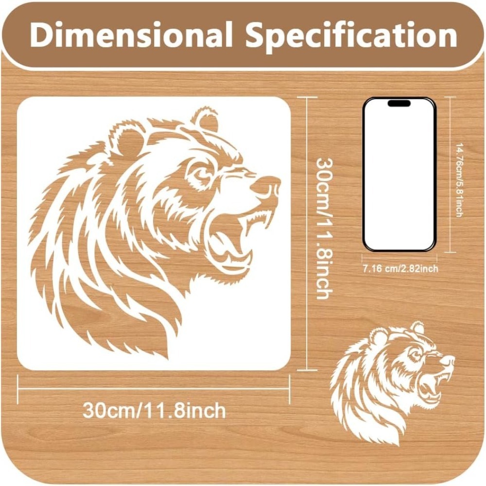 1 Piece Roaring Bear Head Anim - Woodworking Diy Projects ulasan dan harga