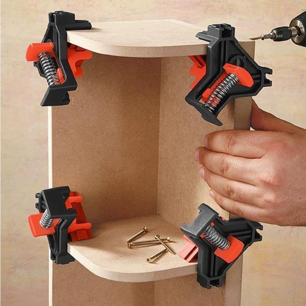 4pcs 90° Right Angle Clamp Fix - Woodworking Studio ulasan dan harga