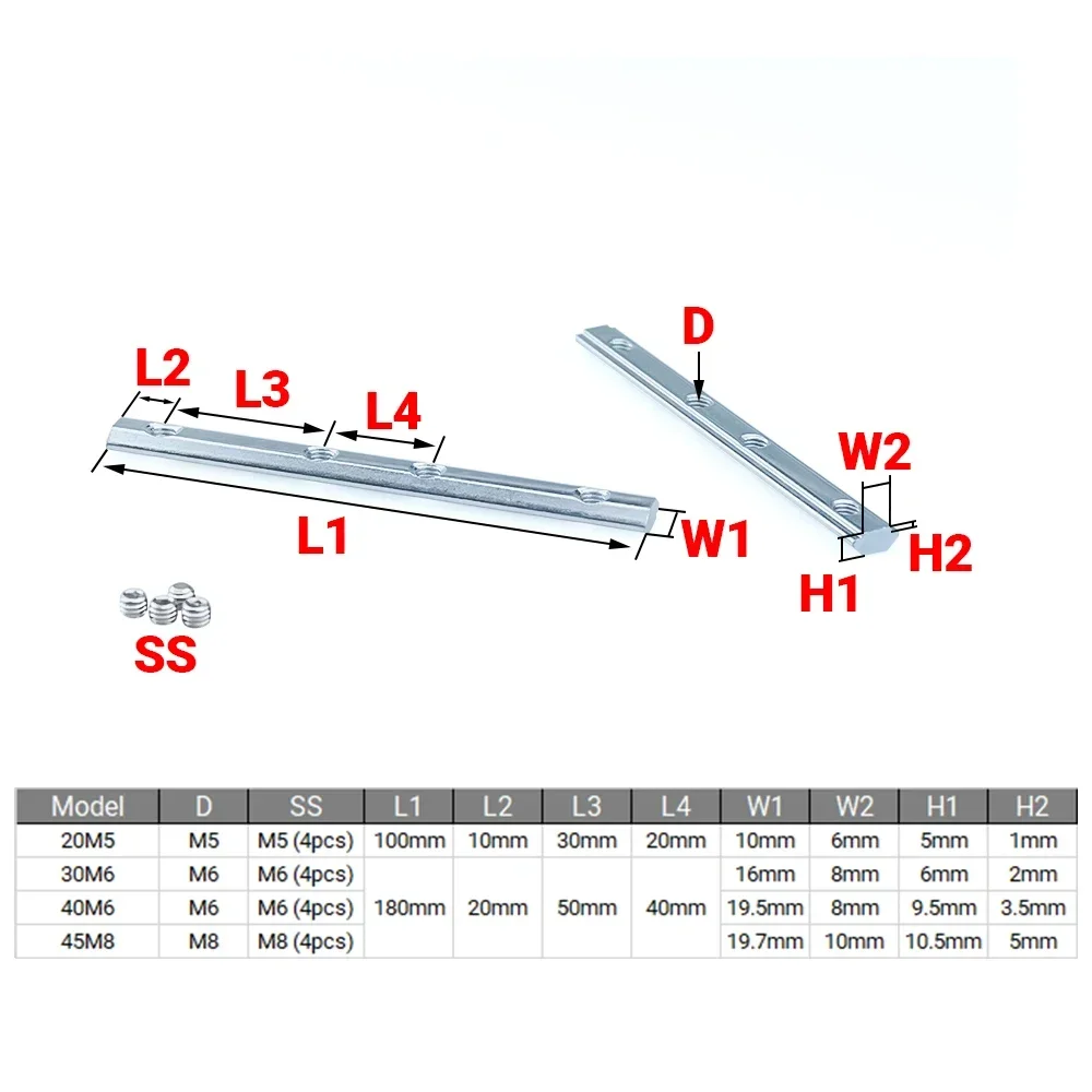 4Pcs V-Slot T-Slot Joiner 180  - Woodworking Joint Types ulasan dan harga