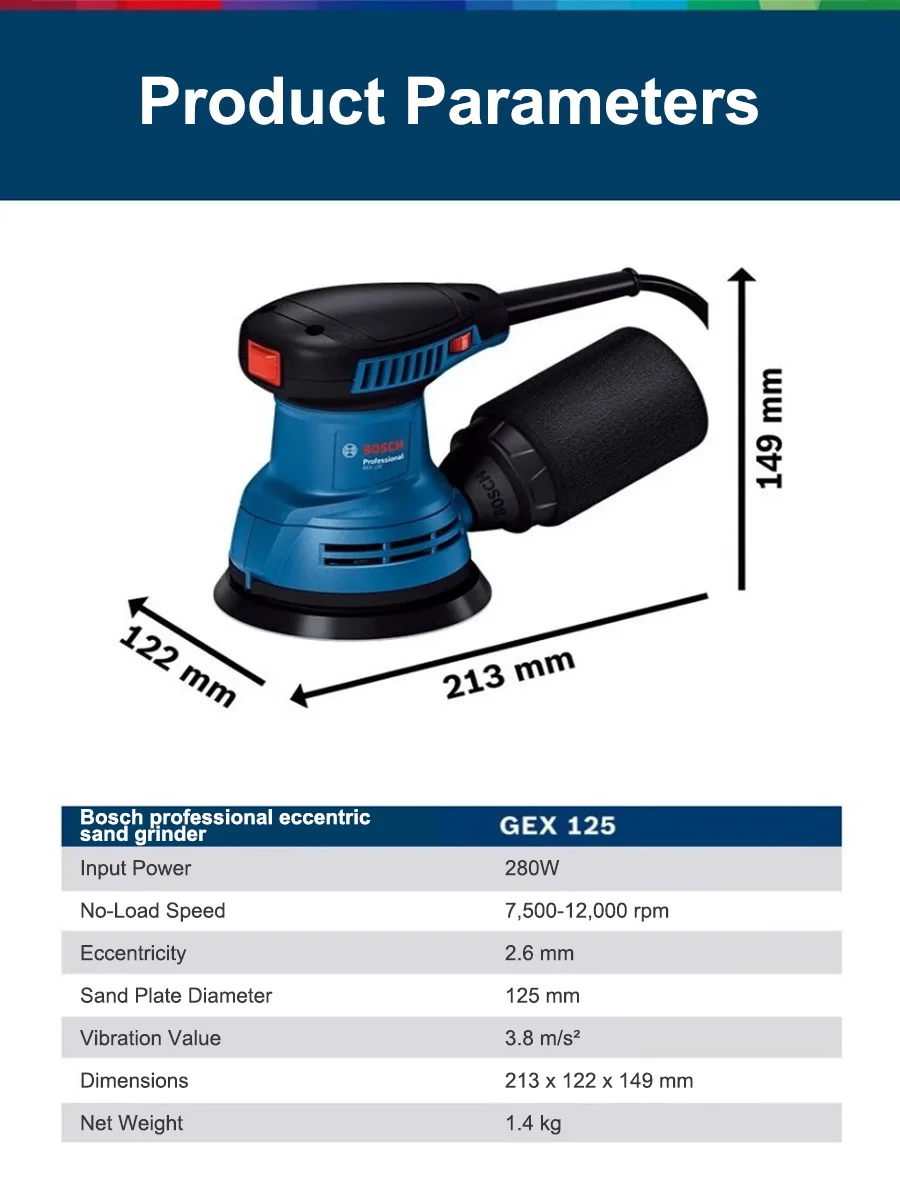 Bosch GEX125 280W Multifunctio - Woodworking Machinery ulasan dan harga
