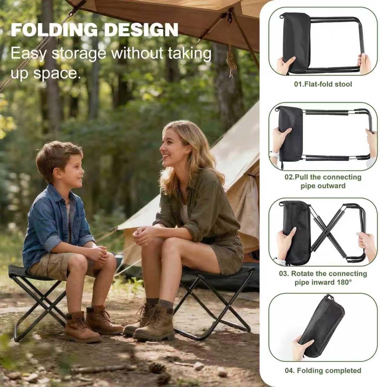 GMOX Camping Stool Portable Ch - Woodworking Outdoor Furniture ulasan dan harga