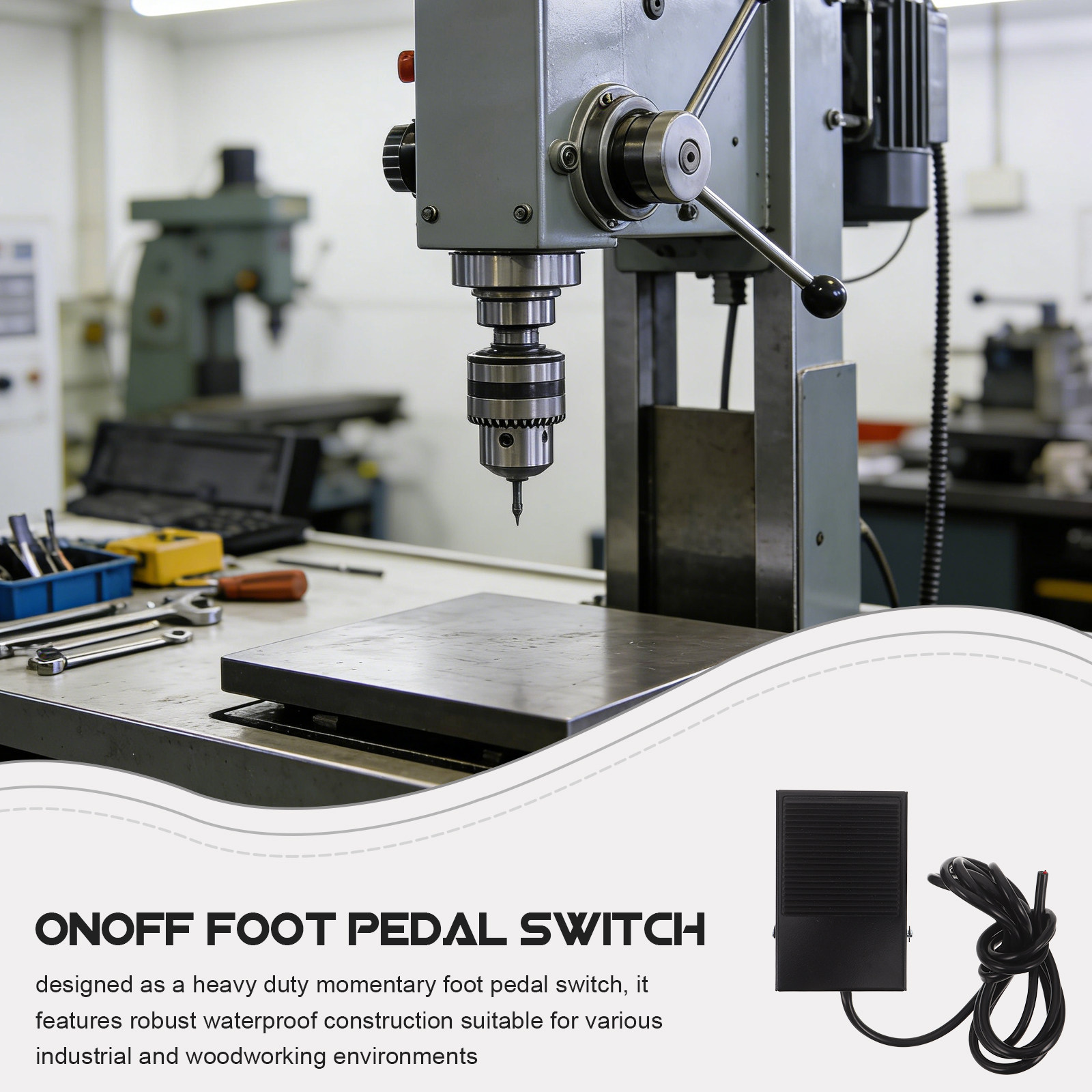 Momentary Foot Pedal Switch fo - Woodworking Machinery ulasan dan harga