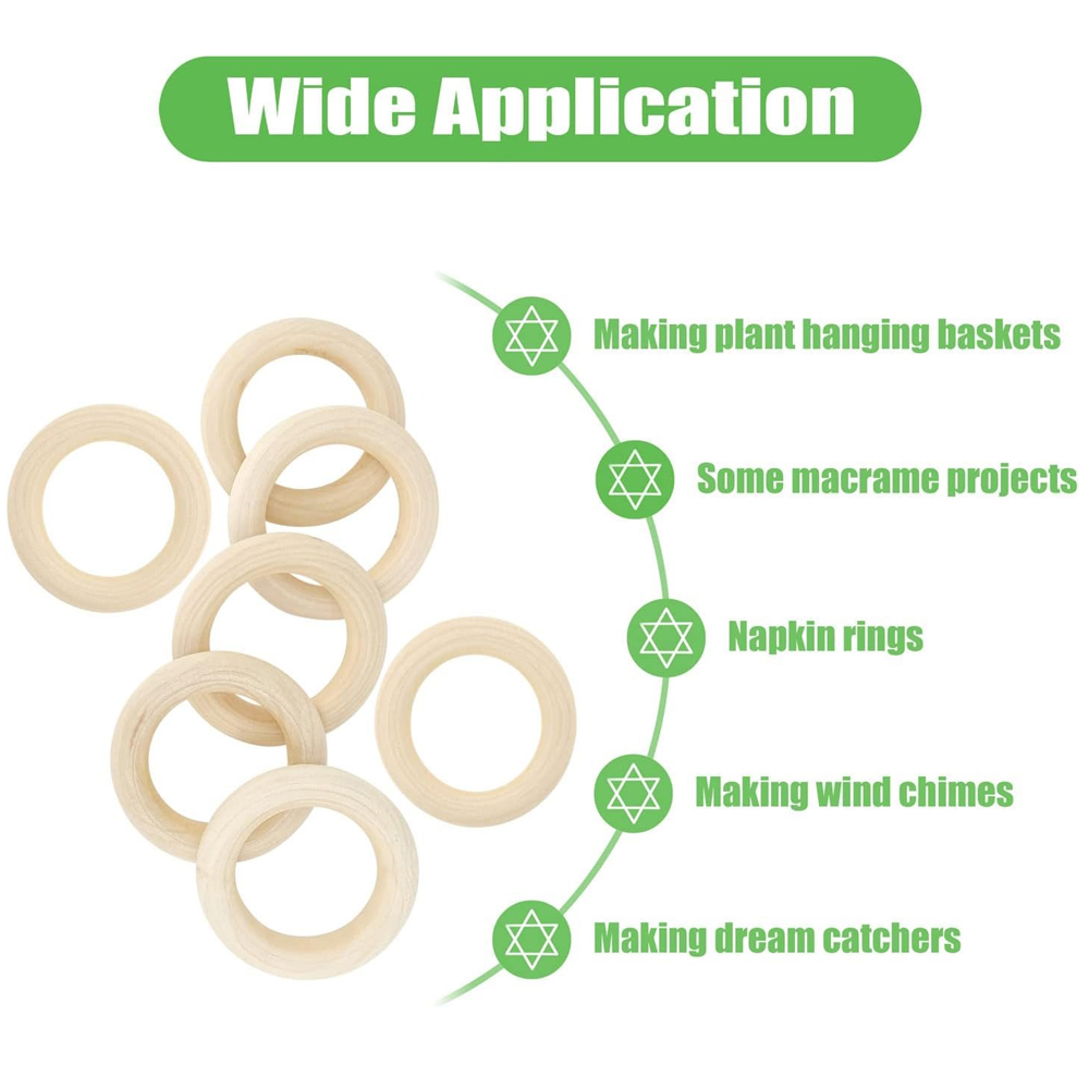 20PCS Wooden Rings for Craft 5 - Woodworking Joint Types ulasan dan harga
