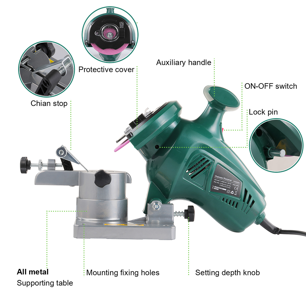 POSENPRO 250W ChainSaw Sharpen - Woodworking Electric Saw ulasan dan harga