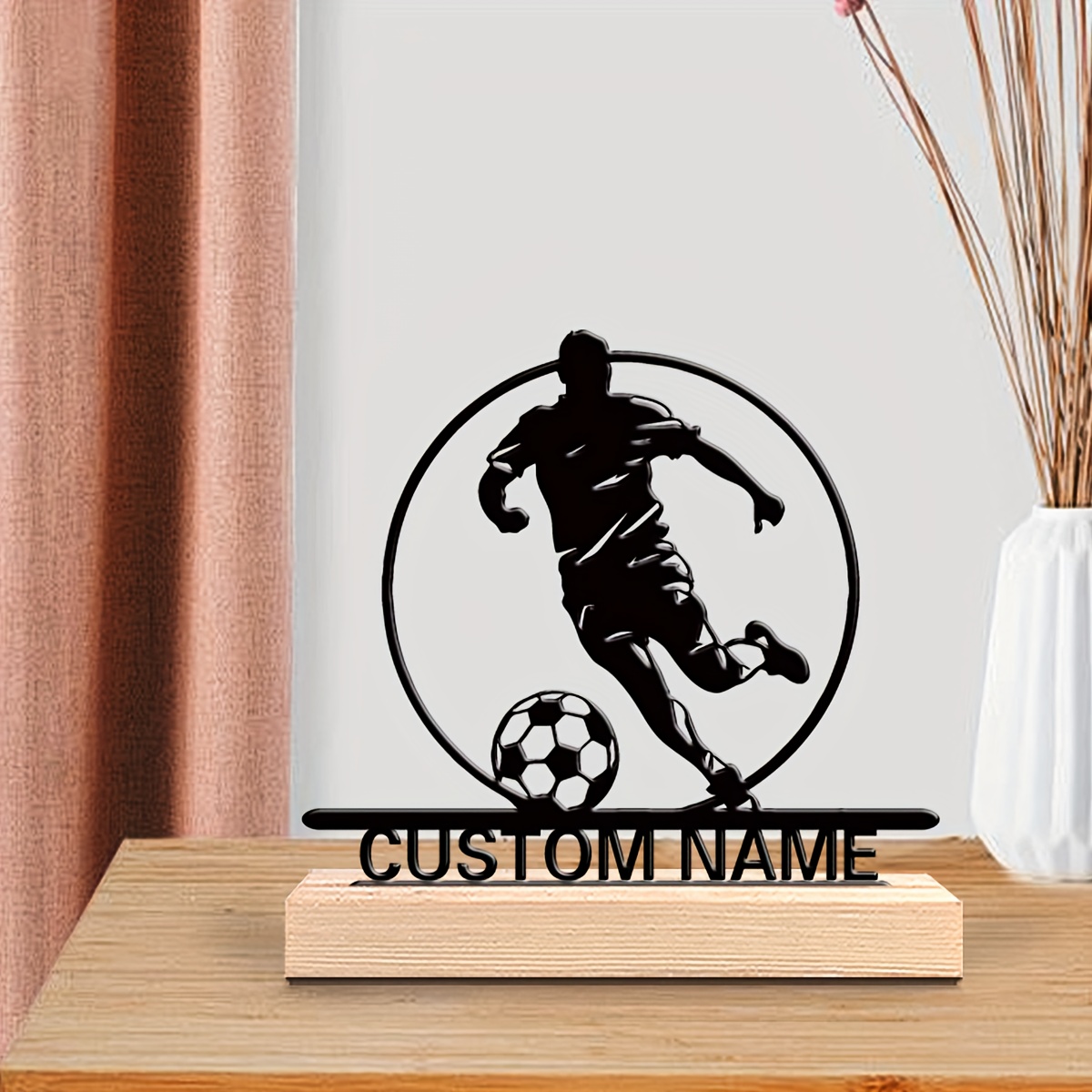 Custom Soccer Player Metal Sta - Woodworking Laser ulasan dan harga