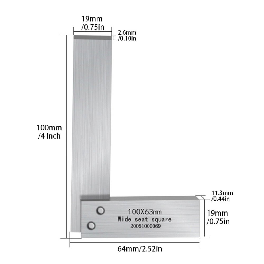 4-Inch 90-Degree Angle Ruler,  - Woodworking Hardware ulasan dan harga