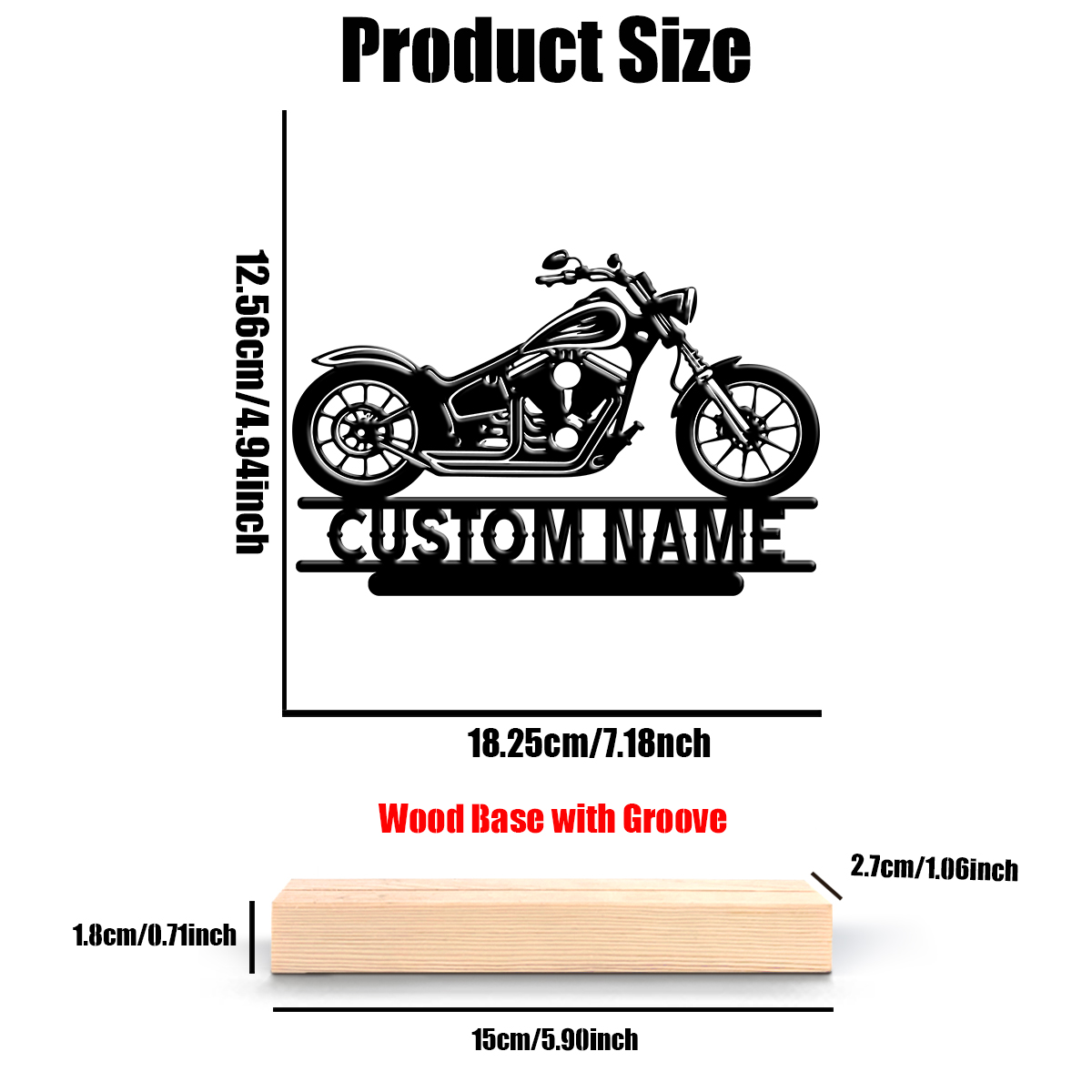 1Pc Csutom Name Road Motorbike - Woodworking Laser ulasan dan harga